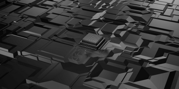 半导体连接数字的3d技术微芯片背景数字地表电路板和芯片的视角图图片