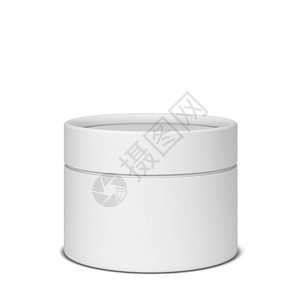 铝方通茶回收用白色背景孤立的方纸板套件模拟3d插图覆盖背景