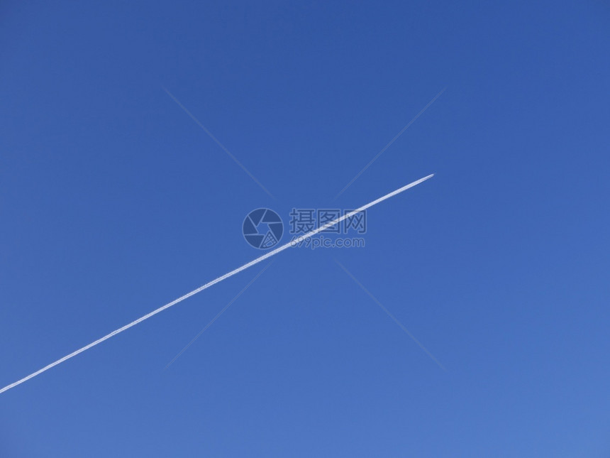 清除天空景观飞机在的中踪迹方块痕追踪图片