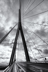 建筑学诺曼底庞特桥跨越莱阿夫雷附近的塞纳河车柱子图片