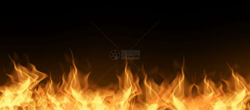 辉光黑色背景上的火灾纹理横幅背景的火灾爆炸黑色背景上的火灾纹理背景的消防员爆炸危险的细节图片