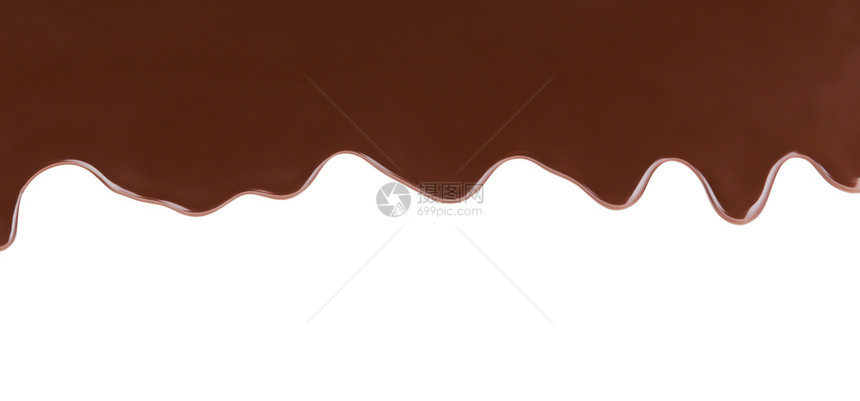 白色背景的融化巧克力无缝的甜可口图片