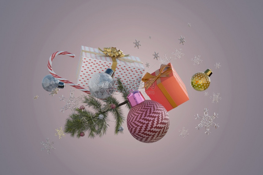 圣诞节和新年快乐的横幅圣诞海报贺卡信头网站的Xmas背景设计悬浮有创造力的新图片