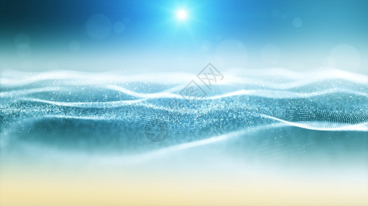 京族金滩星活力海浪和滩风格夏季概念有bokeh和光底的夏日风波和海滩格为了设计图片