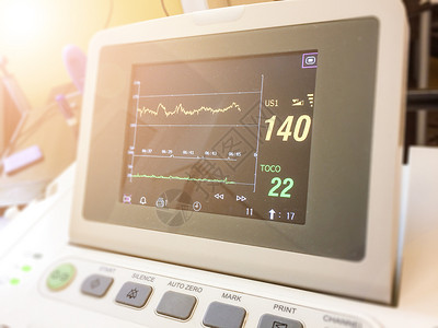 心脏用于测量医院心率的屏幕监视器数据乐图片