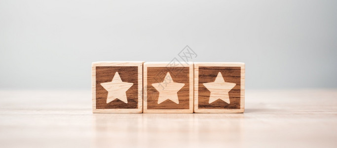 象征表背景上的星号块服务评级排名客户评论满意度价和反馈概念卓越星图片