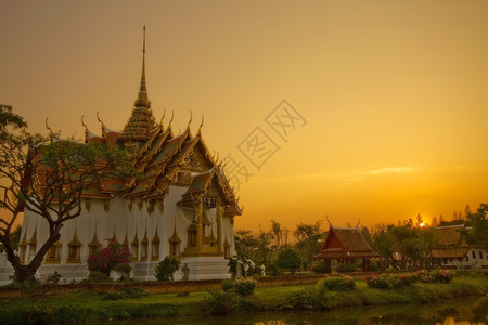 亚洲佛教宗古老城市泰国Ayutthaya图片