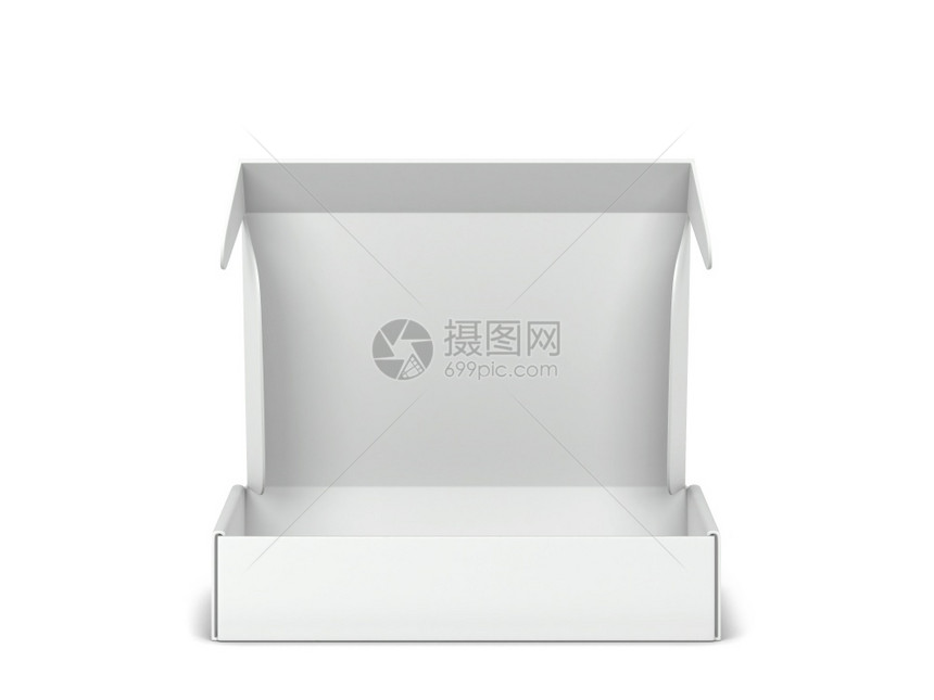 高的礼物薄饼包装盒模型3d插图白色背景上孤立的空白袋包裹图片