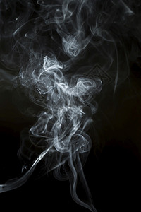 轮廓剪影白色烟雾黑背景美丽的照片剪影白色烟雾黑背景火象征图片