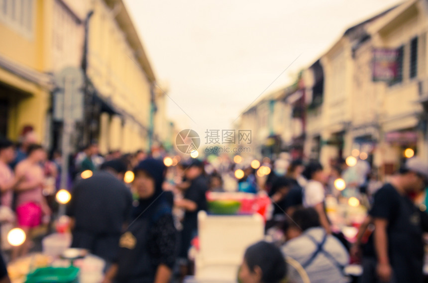 散焦用法派对于背景使的模糊节日食品市场图片