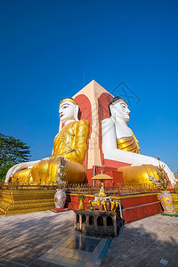 缅甸Bago的Kyaikpun佛陀四面像教徒亚洲建造图片