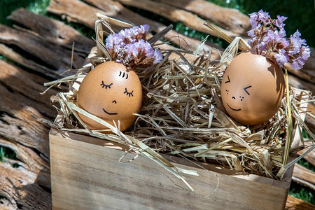 鸡蛋上画着的笑脸图片