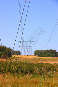 电压塔架交流近场电网图片
