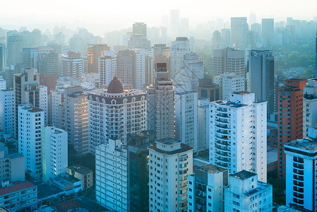 巴西圣保罗南美和洲的全景观望住宅楼群建筑目的地旅行稠密图片