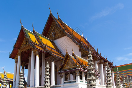 暹罗泰国神庙艺术和设计泰国圣殿优等宗教建筑历史的地标图片