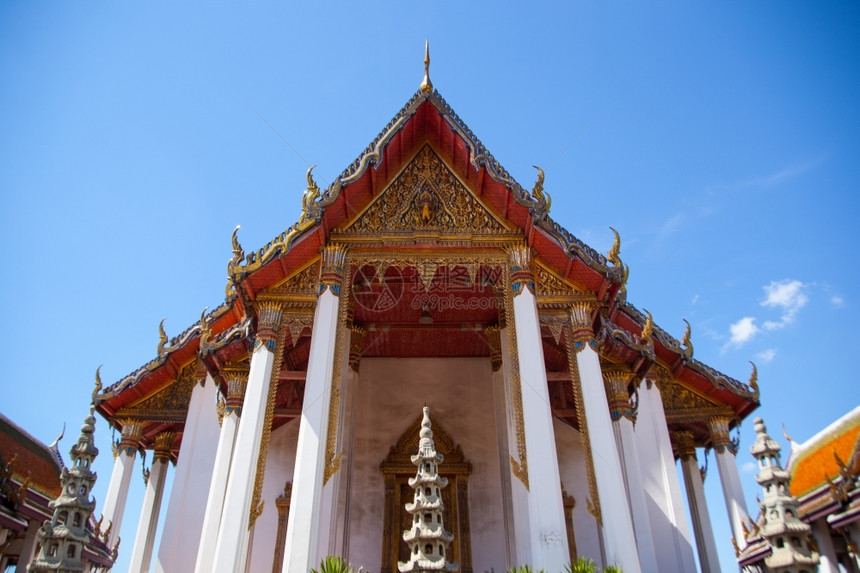 泰国神庙艺术和设计泰国圣殿优等宗教建筑亚洲游客东方的图片