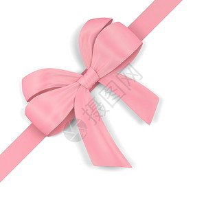 购物优雅的礼弓3d插图隔离在白色背景门户14粉色的图片