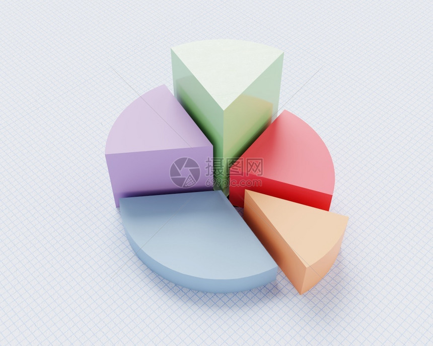 圆圈利润业务战略和财概念前景视图3D插的三维解6104三维图解说明纸图片
