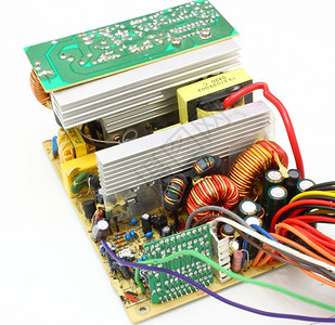 电的开放型计算机动力装置有细节和电线的脑发装置个人脑现代的图片