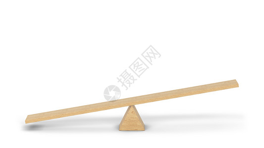 木制玩具玩具白色背景上孤立的简单锯平衡概念3d插图百分比水平的设计图片