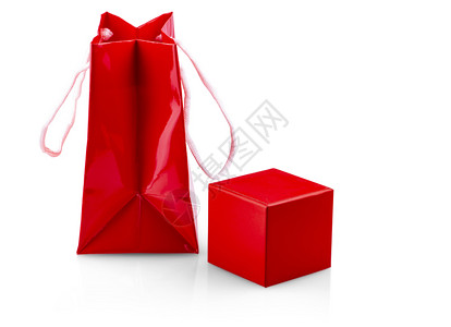 白色的红包和礼品盒缎新的里面背景图片