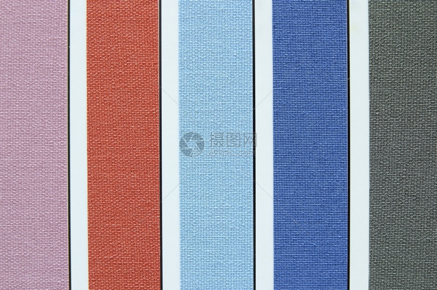 棉布色板抹织观察样本的颜色调图片
