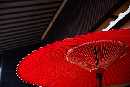 阳伞质地日本文化中的红手工制纸伞亚洲人图片