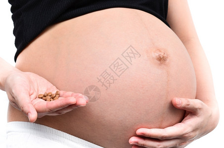 腹部感染服药的孕妇三个月图片