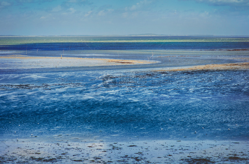 水风景优美自然荷兰蓝色海岸北的美丽风景蓝色海岸图片