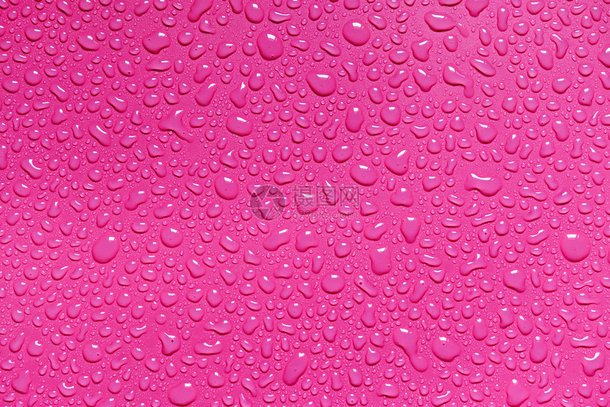粉红色背景的水滴用于设计和图案背景自然颜色凉爽的图片