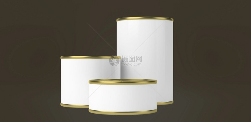养护彩色孤立背景3d上的食物罐锡适合设计元素用于设计元素目的小样图片