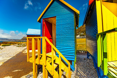 彩色海滩房屋图片