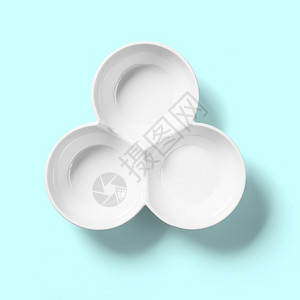 陶瓷干果盘顶视图圆形的白色图片