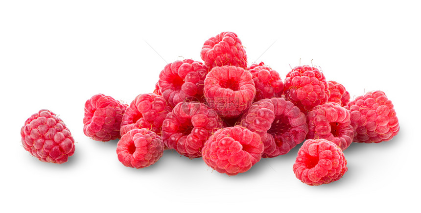覆盆子甜点在白色背景上被隔离的草莓肥料树饮食图片