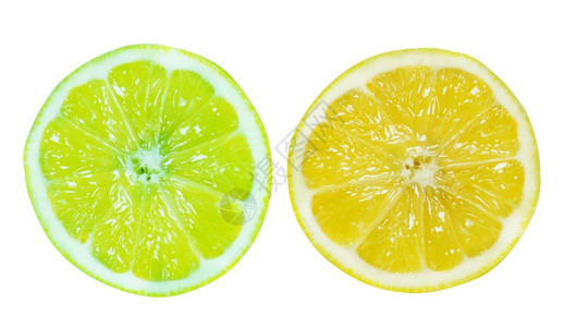 收藏疾病季节白色背景上新鲜的柠檬片图片