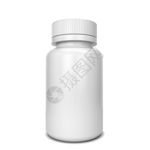 临床瓶子白色背景上孤立的3D插图pillbox3d插图制药图片