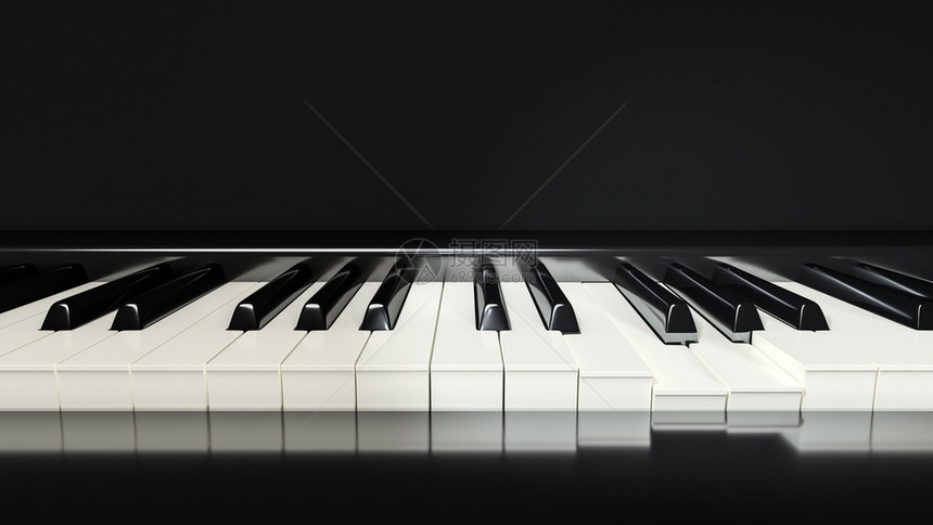 流行音乐3d翻译经典钢琴键盘背景乐器黑色的图片