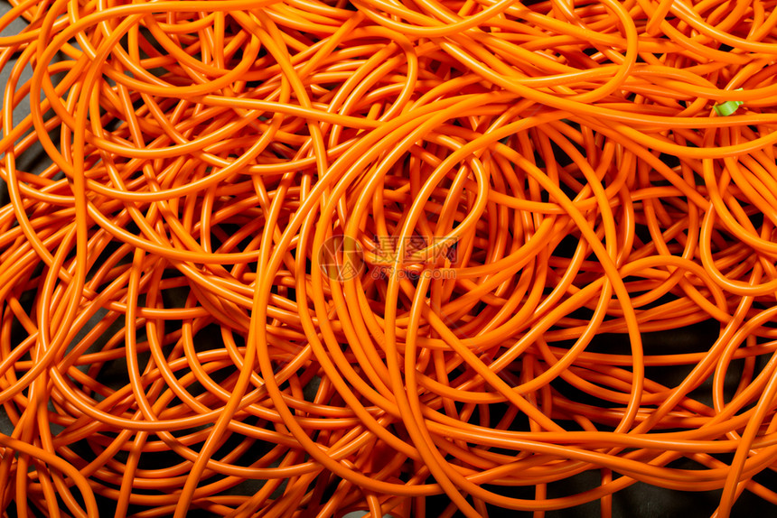 明亮的橙色抽象电缆背景有趣的浅光拷贝粘贴纹理和自然多彩的交融活力复制图片