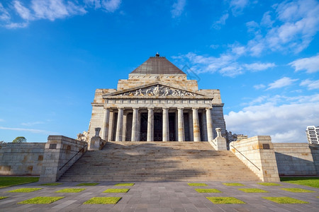 城市纪念在澳大利亚墨尔本举行的第一次世界大战二纪念馆的仪式旅行雕像图片