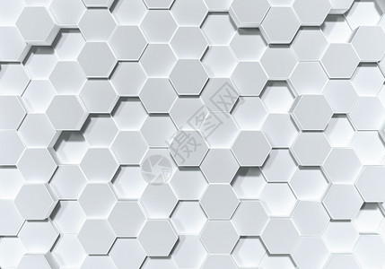 网格白色六边形蜂窝状随机向上移动抽象现代设计背景概念现代设计背景概念顶视图3D插纸技术最小的高清图片素材