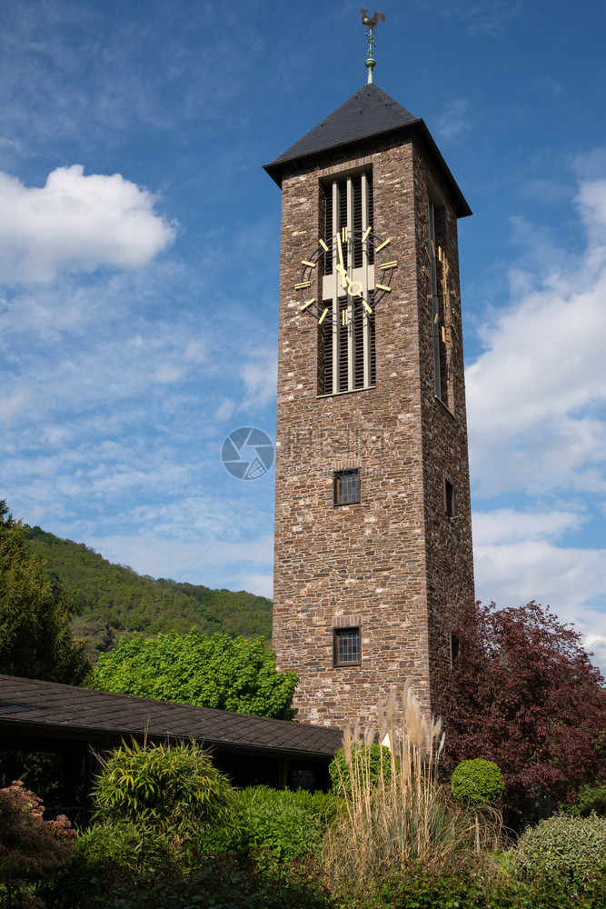 兴趣屋埃伯纳赫修道院的钟塔蓝色天空德国科克姆户外图片