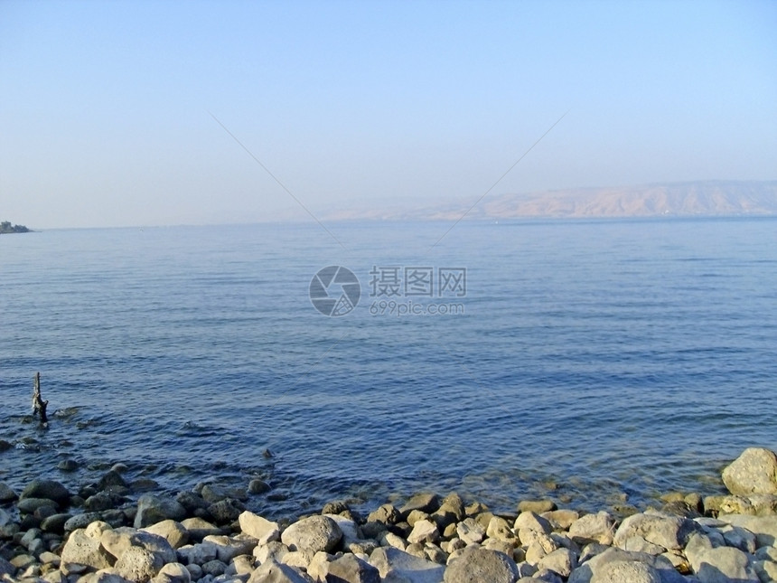 云加利海从以色列开伯瑙姆附近北部靠东图片