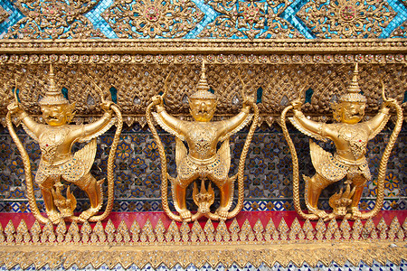 细节泰国土库科文学中的动物和WatPhraKaew的墙壁泰国艺术建造旅游佛教高清图片素材