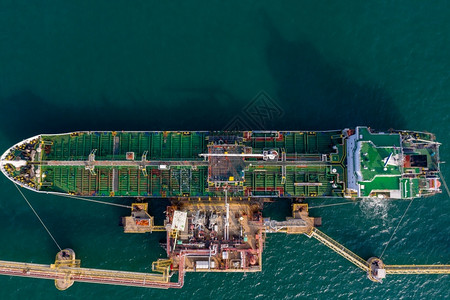 卸货石化空运油气装载和卸码头空中最高视角建造背景图片