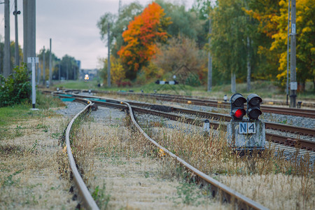 金属物流拉脱维亚里加市铁路交通轻型车行照片5Okt好的图片
