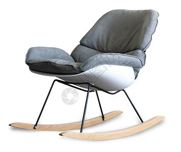 软垫插图木制的白色背景上新摇椅白色背景上的新摇椅图片