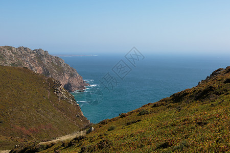 西方CabodaRoca海岸线欧洲西点葡萄牙水语高清图片