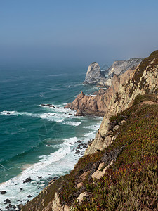 塔叉夏天CabodaRoca海岸线欧洲西点葡萄牙高清图片