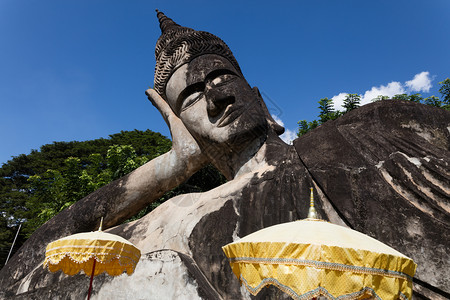 佛西青年2016年月23日万象WatXiengKhhuan佛祖公园老挝宗教雕像十一月亚洲人偶像背景