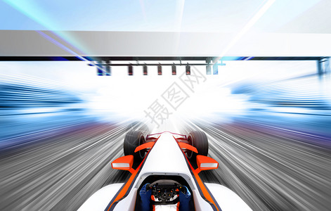 远动比赛光线3D显示高速驾驶一辆车的1号配制型图解运动模糊高科技竞赛设计图片